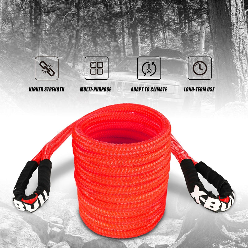 X-BULL Kinetic Rope 22mm x 9m Snatch Strap Recovery Kit Dyneema Tow Winch