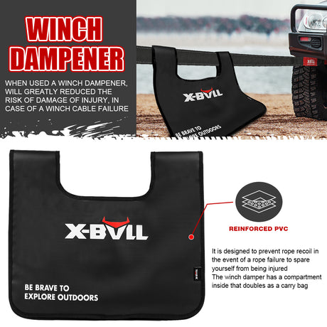 X-BULL Recovery Kit Kinetic Recovery Rope Snatch Strap / 2PCS Recovery Tracks 4WD Gen2.0