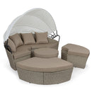 LONDON RATTAN Day Bed Daybed Sofa Garden Wicker Outdoor Furniture Round