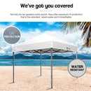 Red Track 3x3m Folding Gazebo Shade Outdoor Pop-Up Grey & White