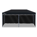 Red Track 3x6m Folding Gazebo Shade Outdoor BLACK Foldable Marquee Pop-Up