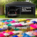 Red Track 3x6m Folding Gazebo Shade Outdoor BLACK Foldable Marquee Pop-Up