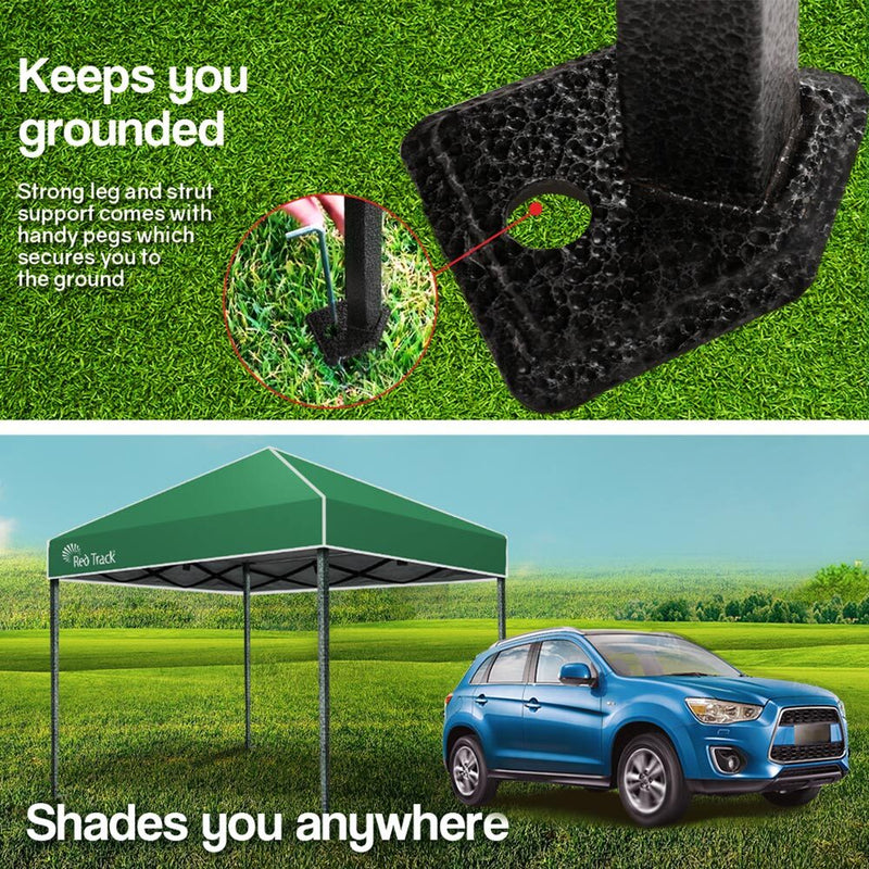 Red Track 3x3m Folding Gazebo Shade Outdoor Pop-Up Green Foldable Marquee