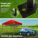 Red Track 3x3m Folding Gazebo Shade Outdoor Pop-Up Red Foldable Marquee