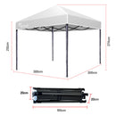 Red Track 3x3m Folding Gazebo Shade Outdoor Pop-Up Light Grey Foldable Marquee