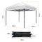 Red Track 3x3m Folding Gazebo Shade Outdoor Pop-Up Light Grey Foldable Marquee