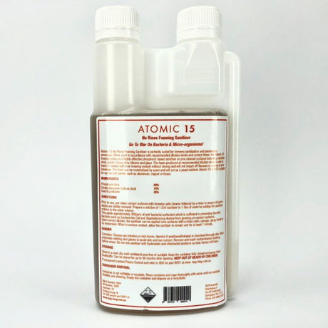 Atomic 15 - Foaming Sanitiser - No Rinse