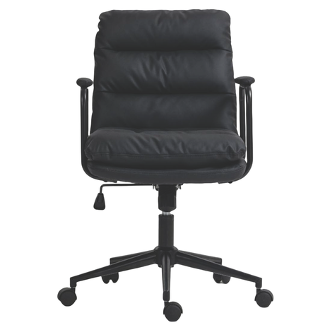 Faux Leather Office Chair -Black