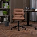 Faux Leather Office Chair -Brown