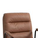 Faux Leather Office Chair -Brown