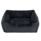 FEANDREA 90cm Dog Sofa Bed with Removable Washable Cover Dark Grey