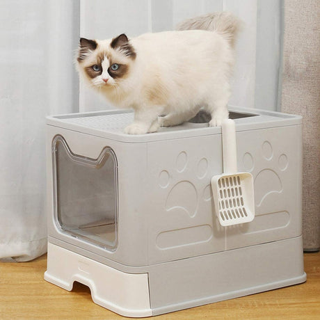 Floofi Foldable Litter Box Grey FI-LB-104-YK