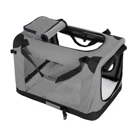 FLOOFI Portable Pet Carrier-Model 1-M Size (Grey) FI-PC-143-KPT