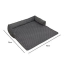 FLOOFI Pet Sofa Cover with Bolster M Size (Grey) FI-PSC-112-SMT