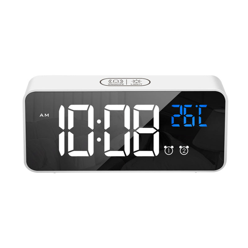 Digital Clock Mirrored White GO-CK-101-FKT