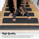 GOMINIMO Set of 15 Non Slip Carpet Stair Tread 20.3 x76cm (Grey) GO-CST-100-LD