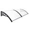 NOVEDEN Window Door Awning Canopy Outdoor UV Patio Rain Cover Clear White 1M X 2.4M Type 1 NE-AG-101-SU