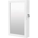 SONGMICS Lockable Jewelry Cabinet Armoire with Mirror White JJC51WT