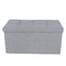 SONGMICS 76cm Folding Storage Ottoman Bench Foot Rest Stool Light Gray