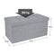 SONGMICS 76cm Folding Storage Ottoman Bench Foot Rest Stool Light Gray