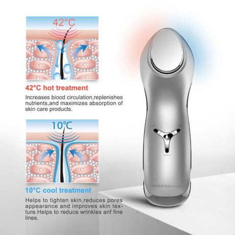 TOUCHBeauty Hot/Cool Sonic Vibration Facial & Eye Massager (Skin Rejuvenator) TB-1589