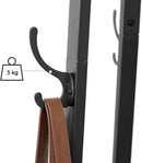 VASAGLE Coat Rack Stand with 3 Shelves Rustic Brown and Black LCR80X