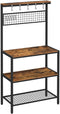 VASAGLE Industrial Kitchen Baker's Rack Kitchen Unit with Storage Shelves Rustic Brown KKS17BX