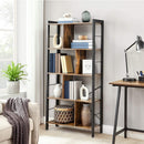 VASAGLE Bookshelf Rustic Brown and Black LBC12BX