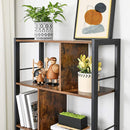 VASAGLE Bookshelf Rustic Brown and Black LBC12BX