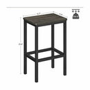 VASAGLE Bar Stools Set of 2 Bar Chairs Charcoal Gray LBC065B04