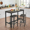 VASAGLE Bar Stools Set of 2 Bar Chairs Charcoal Gray LBC065B04