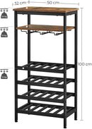 VASAGLE Wine Rack Rustic Brown and Black LWR020B01