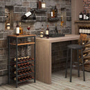 VASAGLE Wine Rack Rustic Brown and Black LWR020B01