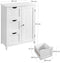 VASAGLE Floor Cabinet with 3 Drawers and Adjustable Shelf White BBC49WT