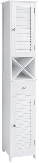 VASAGLE Floor Cabinet with 2 Doors and Shelves White BBC69WT