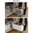 [6-PACK] INOMATA Japan Under-sink Storage Box Transparent With Casters 46*16*27cm