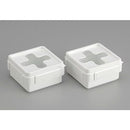 [6-PACK] INOMATA Japan Cross Stitching Small Items Storage Box (2pack) 8.5*8.5*9cm