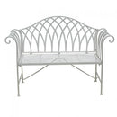 White Lavinia Iron Outdoor Bench