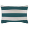 Cushion Cover-With Piping-Deck Stripe Teal / Natural Base-35cm x 50cm