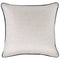 Cushion Cover-With Black Piping-Natural-45cm x 45cm