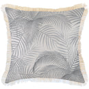 Cushion Cover-Coastal Fringe Natural-Seminyak Smoke-60cm x 60cm