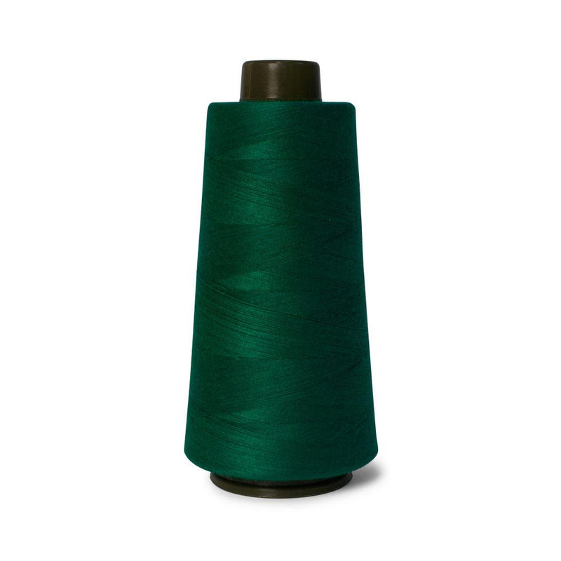 5x Bottle Green Sewing Overlocker Thread - 2000m Hemline Polyester Spools