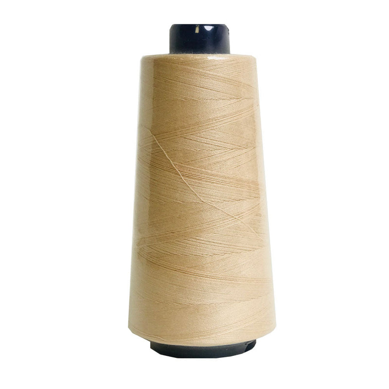 1x Beige Sewing Overlocker Thread - 2000m Hemline Polyester Overlocking Spools