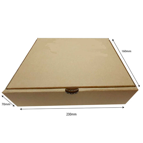 50x Mailing Box 230x160x70 Postal Brown Cardboard Medium Diecut Shipping Carton