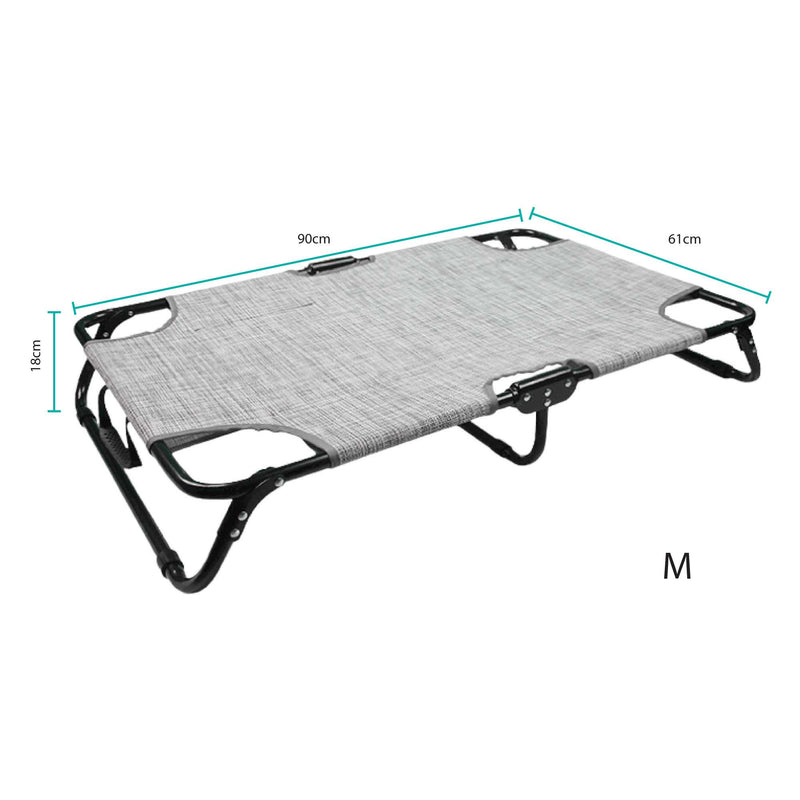 Collapsible Pet Cot M - Travel Dog Puppy Foldable Carry Bed