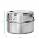 12 Magnetic Spice Jar Tins and Steel Plate - 150g Seasoning Storage Containers