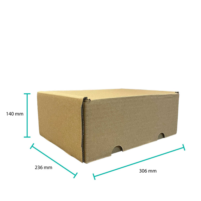 25x Die Cut Cardboard Boxes - 306x236x140mm Packaging Shipping Carton