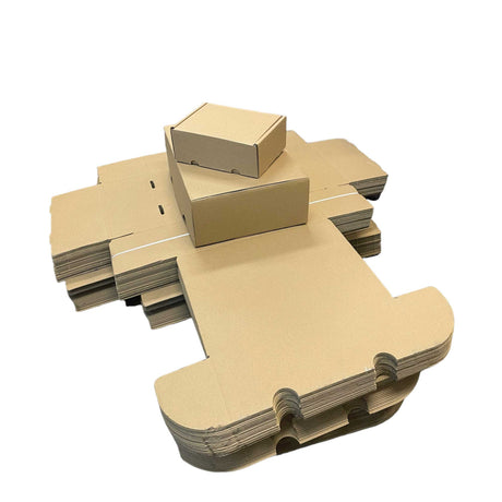 25x Die Cut Cardboard Boxes - 220x220x135mm Packaging Shipping Carton