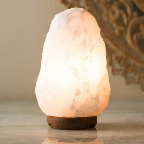 12V 12W 2-3Kg Himalayan White Salt Lamp Crystal Rock Natural Shape Unique Lamps