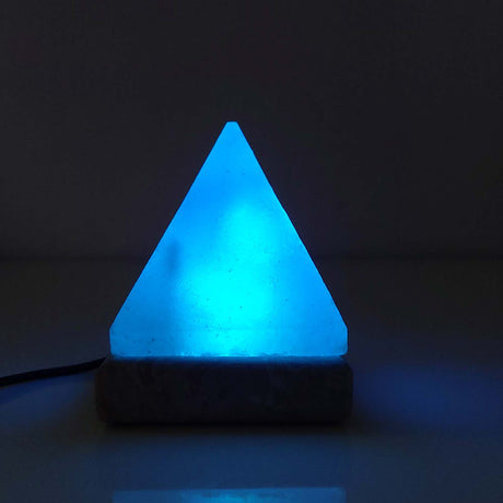 USB Colour Changing Salt Himalayan Lamp - Pyramid Shape Pink Rock LED Light